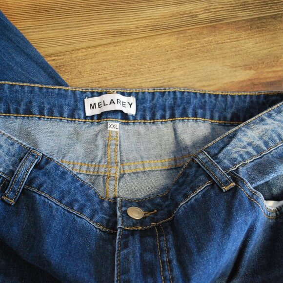 Melarey Women's Plus Size Cropped Wide Leg Jeans XXL 120-R - Picture 7 of 7